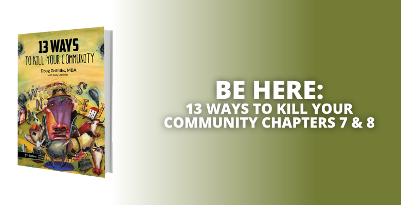 13 Ways to Kill Your Community Book Cover with abstract art