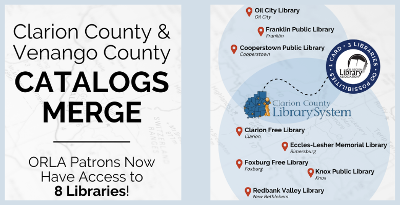 Venango and Clarion County Library Catalogs Merge